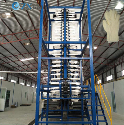 Chaîne de production en caoutchouc jetable bleue de latex médical