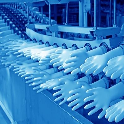 Chaîne de production médicale en caoutchouc de gants de latex 380V 50-200KW